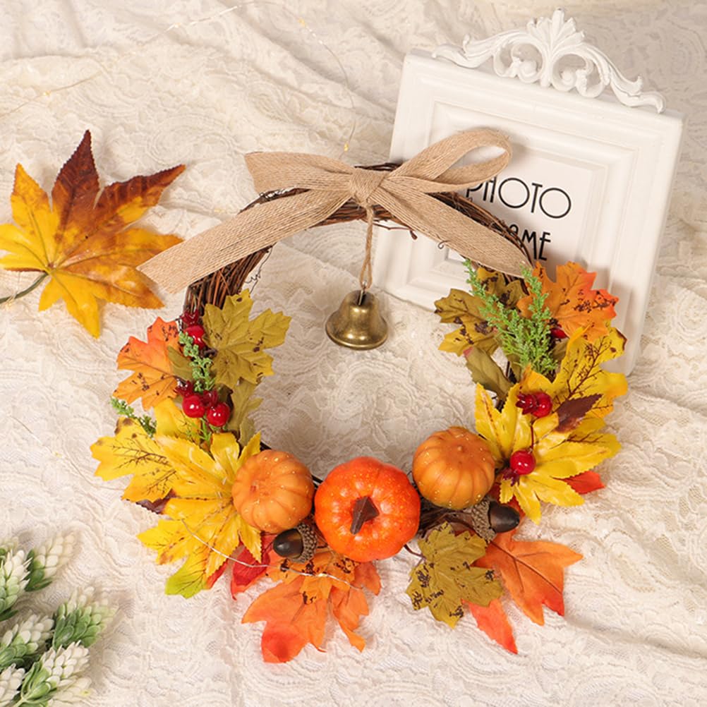 - Autunnale con Foglie di Agrifoglio, Autunnale, Ghirlanda per Porta, Ghirlanda di Natale, Decorazione Natalizia