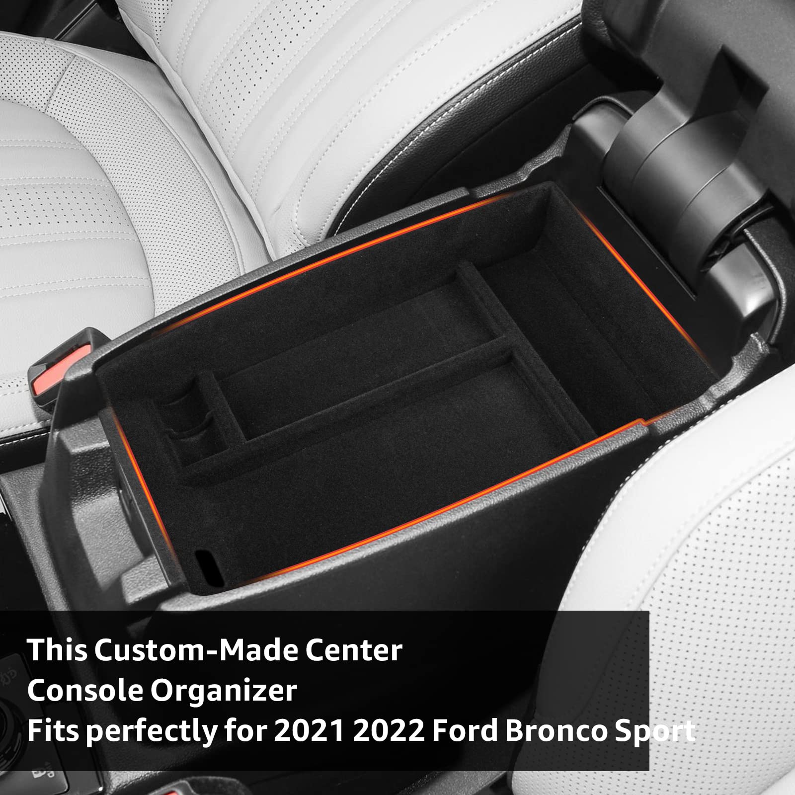 Center Console Organizer for 2021 2022 Ford Bronco Sport and Ford