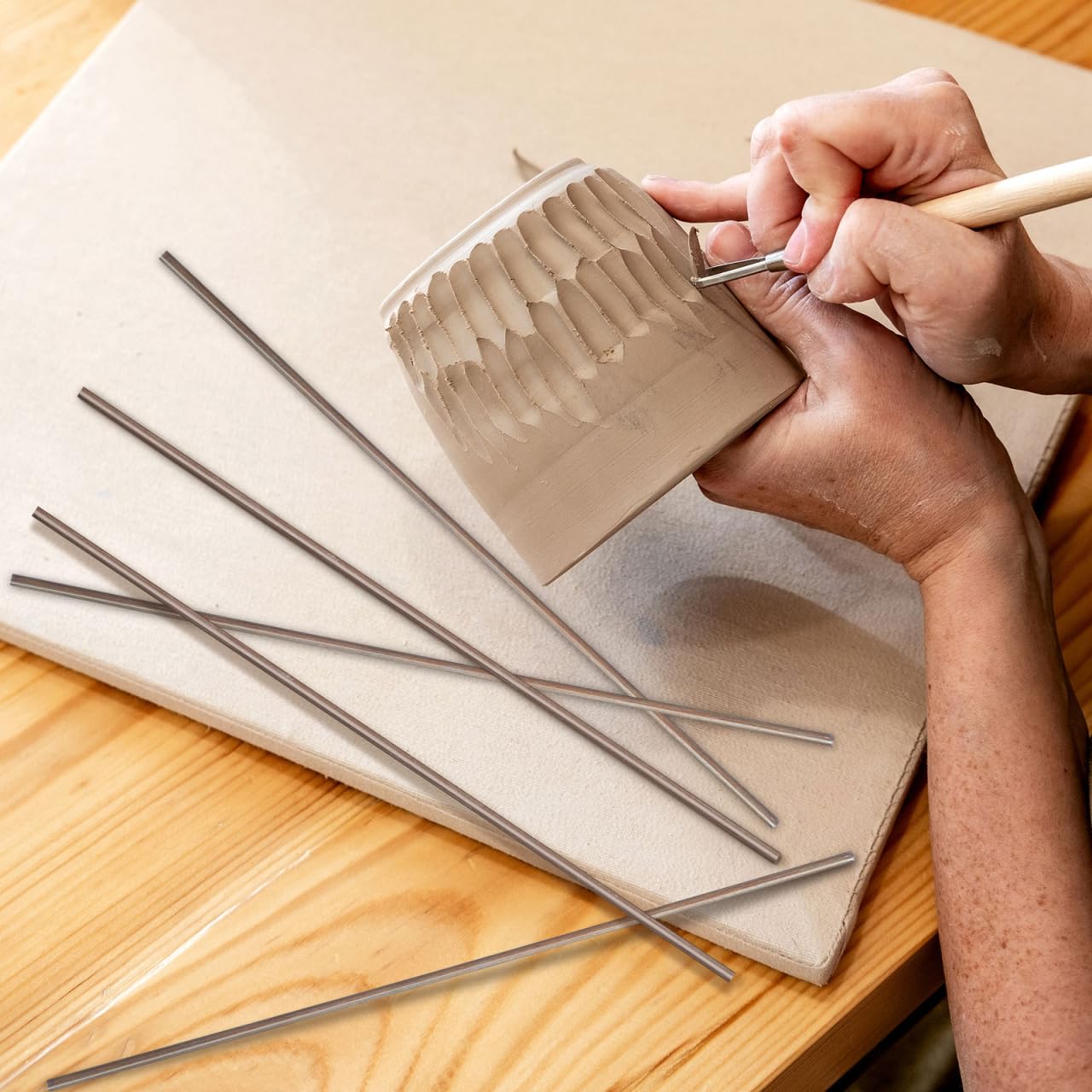 Supvox Kanthaldraht für Töpfern 10 Stück: Hochtemperatur Wolframdraht 3mm 20cm Brennofen Aufhängedraht für Keramik Schmuckherstellung und DIY Brennzubehör