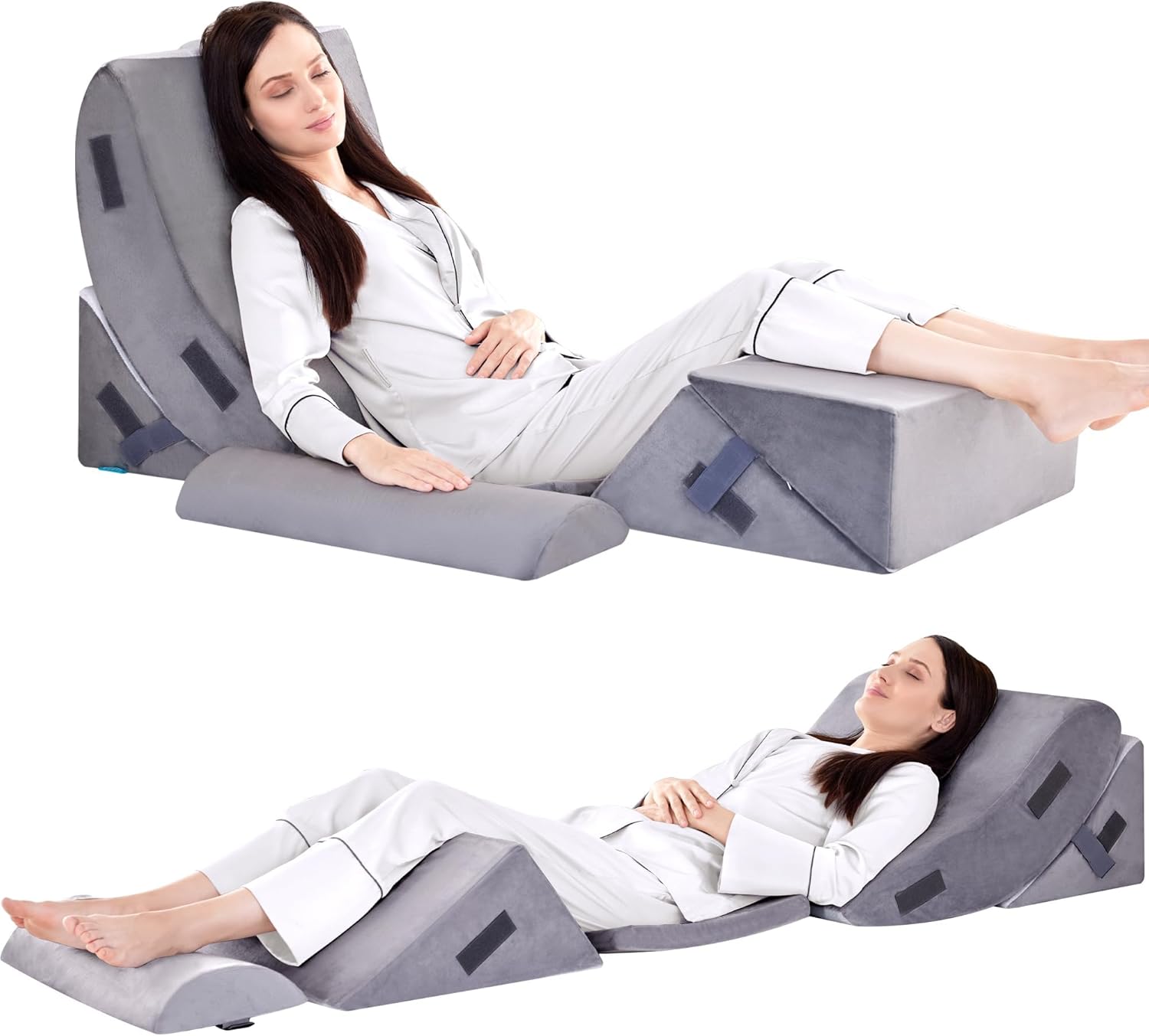 BDEUS 6pcs 22 Inch Wide Orthopedic Bed Wedge Memory Foam