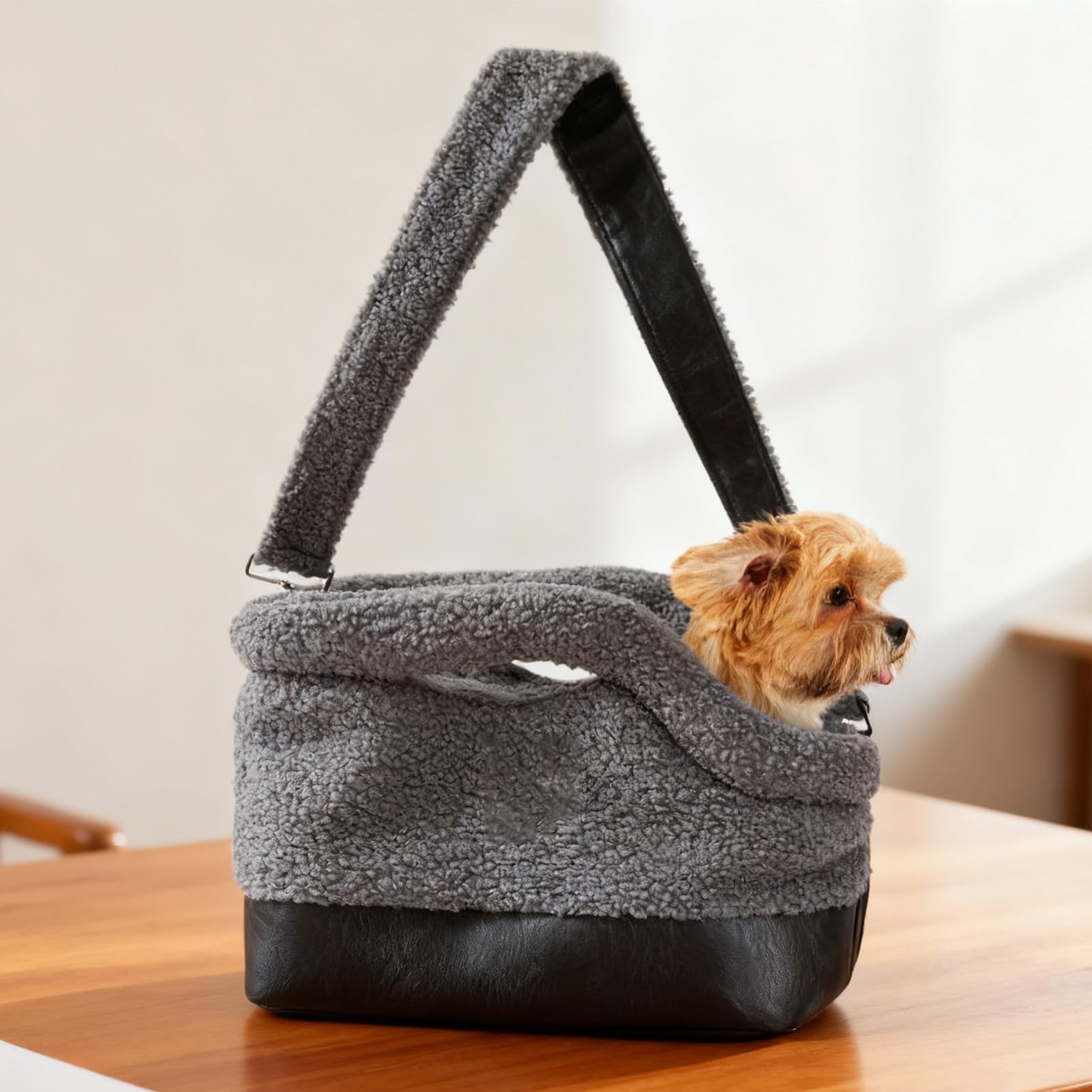 Bolso Transportador para Gatos Bolsillo Impermeable y Suave | Con De Arnés De Seguridad Y para Razas Pequeñas y Medianas en Invierno, Exteriores, Viajes y Compras