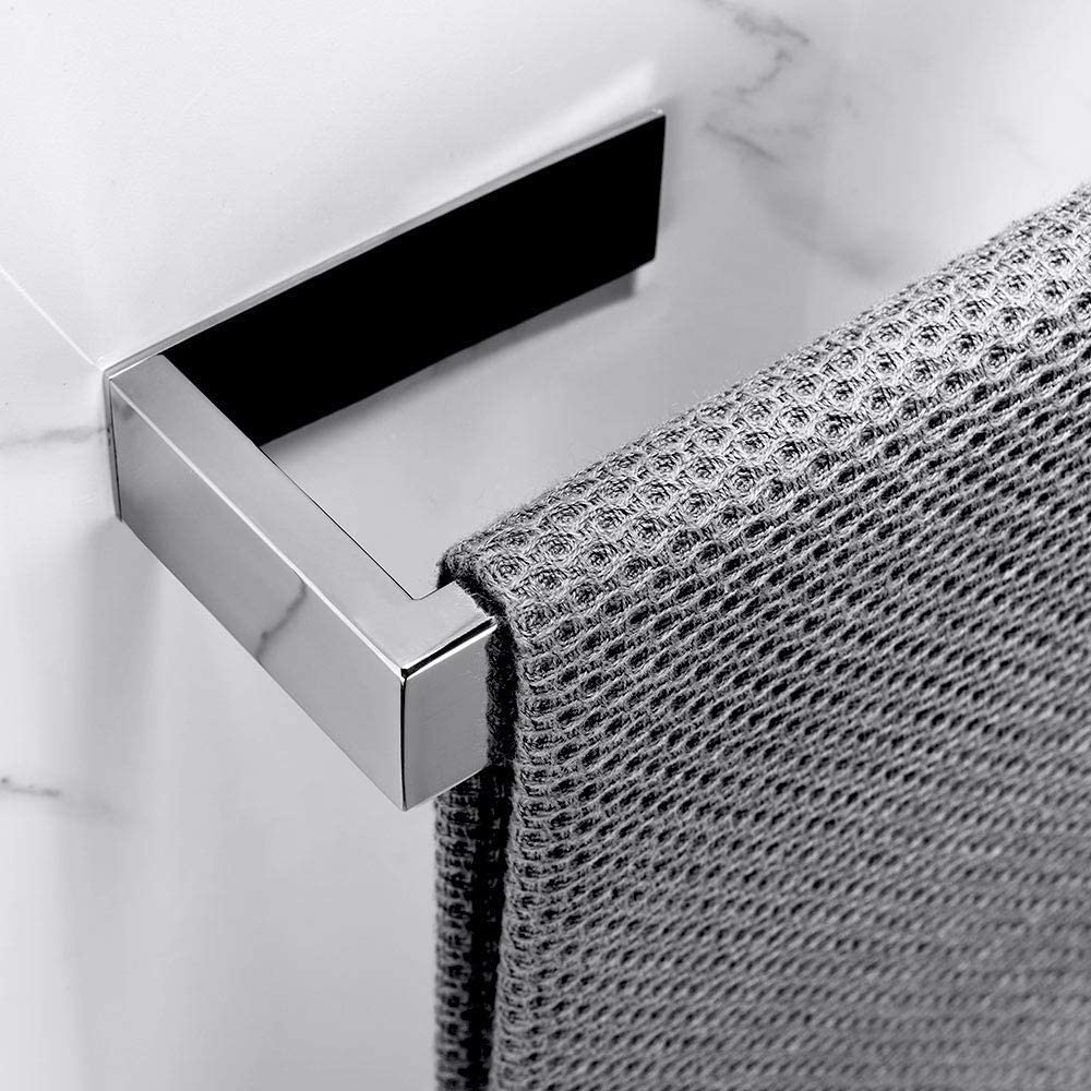 Toallero Susadhesivo Juego de Accesorios de baño Barra de Toalla cromada Plateada Gancho para Toalla Toalla de Pared Soporte de Papel higiénico/Toalla Star of Light