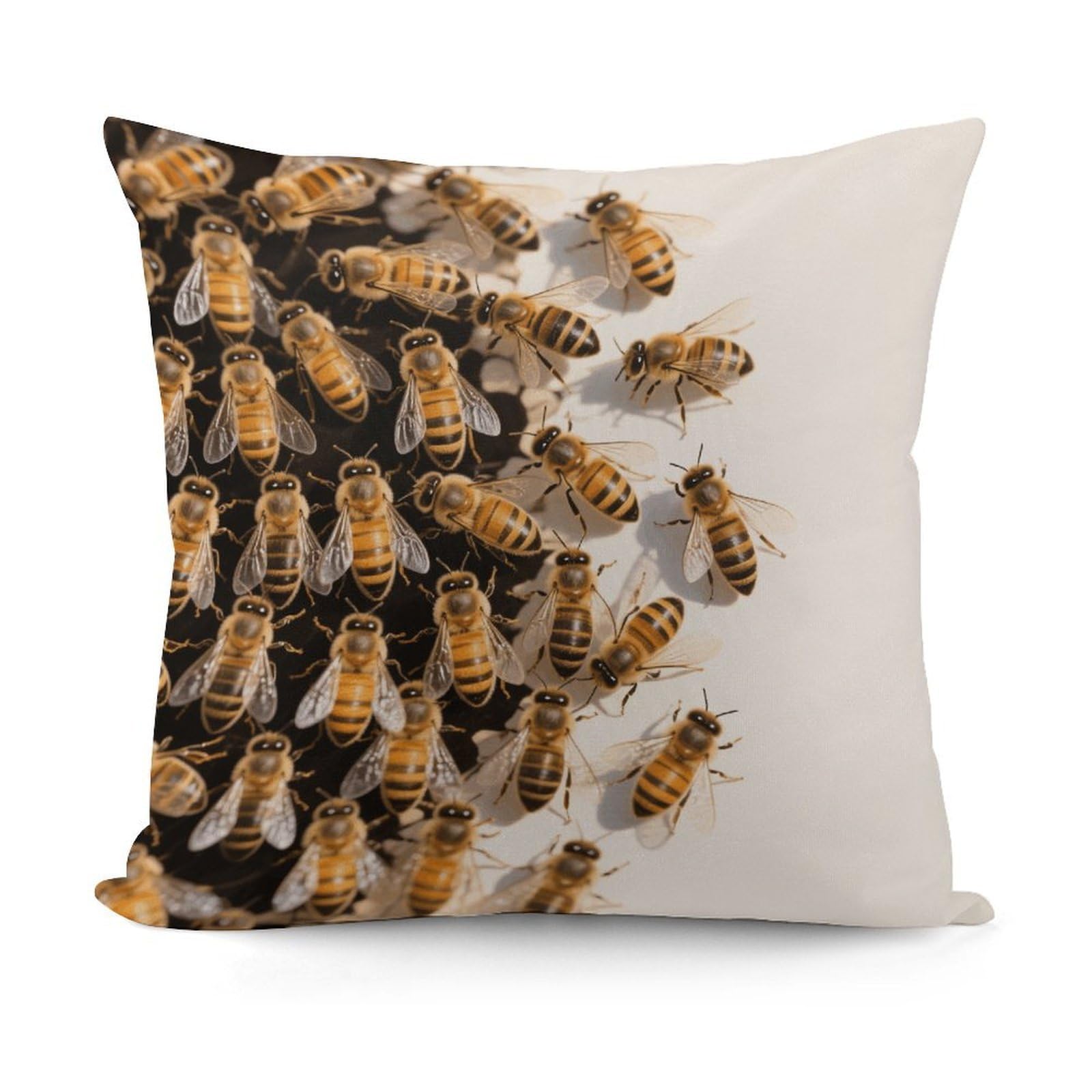 VstaDank Bees Throw Pillow Cover Soft Square Cushion Cover Art Artwork Pillow Covers Mordern Couch Pillow Covers Decorative Cushion Case for Chair Couch Bedroom Living Room