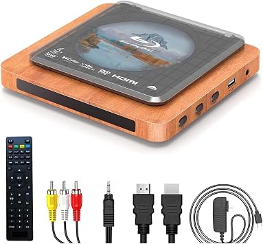 Portable Blu-ray Player DVD Player 1080P Blu-ray Player Super Mini Disc Player CD USB DTS Sound Support Built-in PALNTSC Coaxial 2.0 USB Blu-ray Region A / 1 DVD Region Free HDMI AV Cable Included