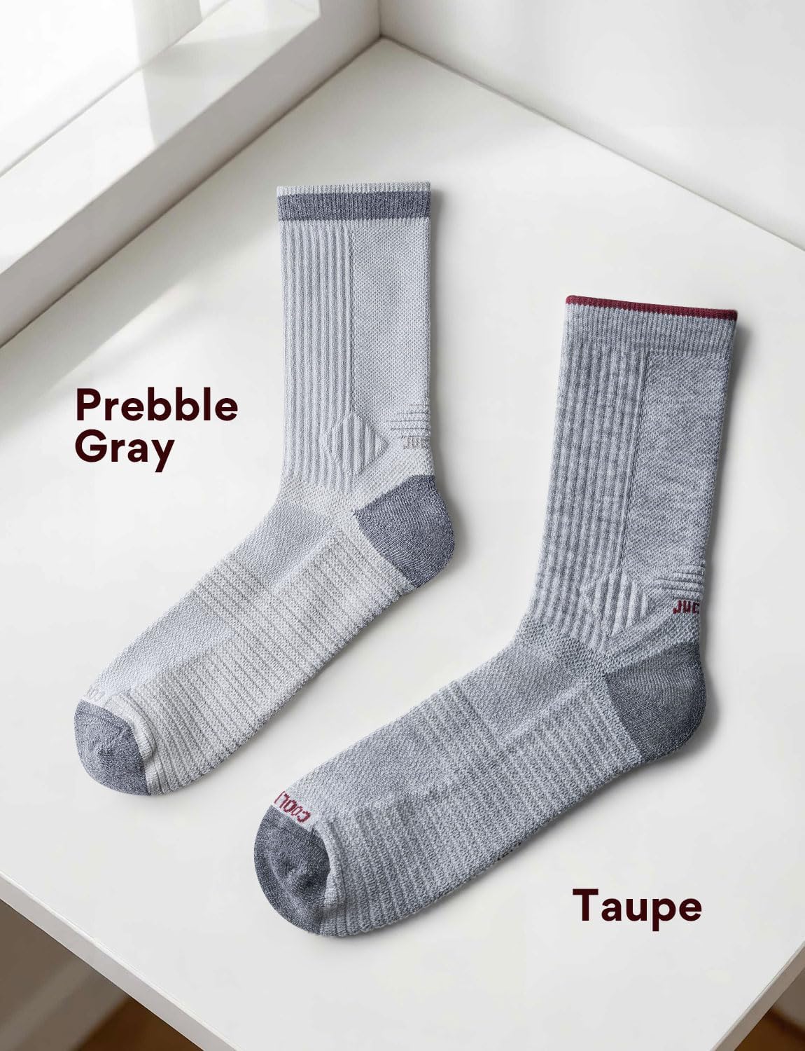 Man Merino Wool Breathable Hiking Socks Lightweight Compression Seamless Moisture Wicking Anti-Blister Cushioned