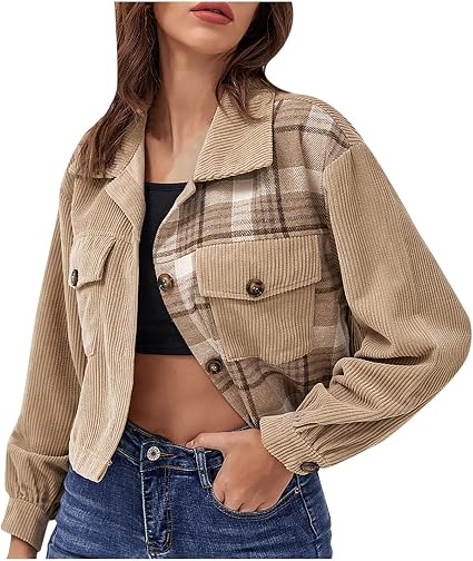 Amazon.com: Corduroy Jacket Women Plaid 