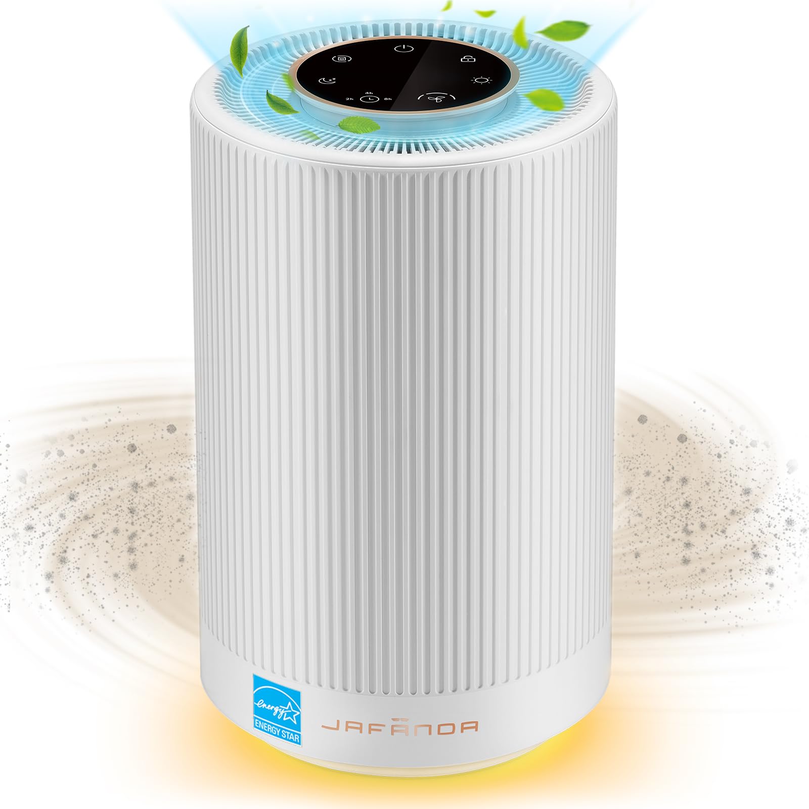 Jäfanda JF100 Smart Air Purifiers for Bedroom, H13 True HEPA Filter Coverage 450 sqft, 22dB Air Cleaner with Brushless Motor, Night Light, Effectively Remove Smoke, Dust, Pollen,1 Year Warranty(White)-image-20