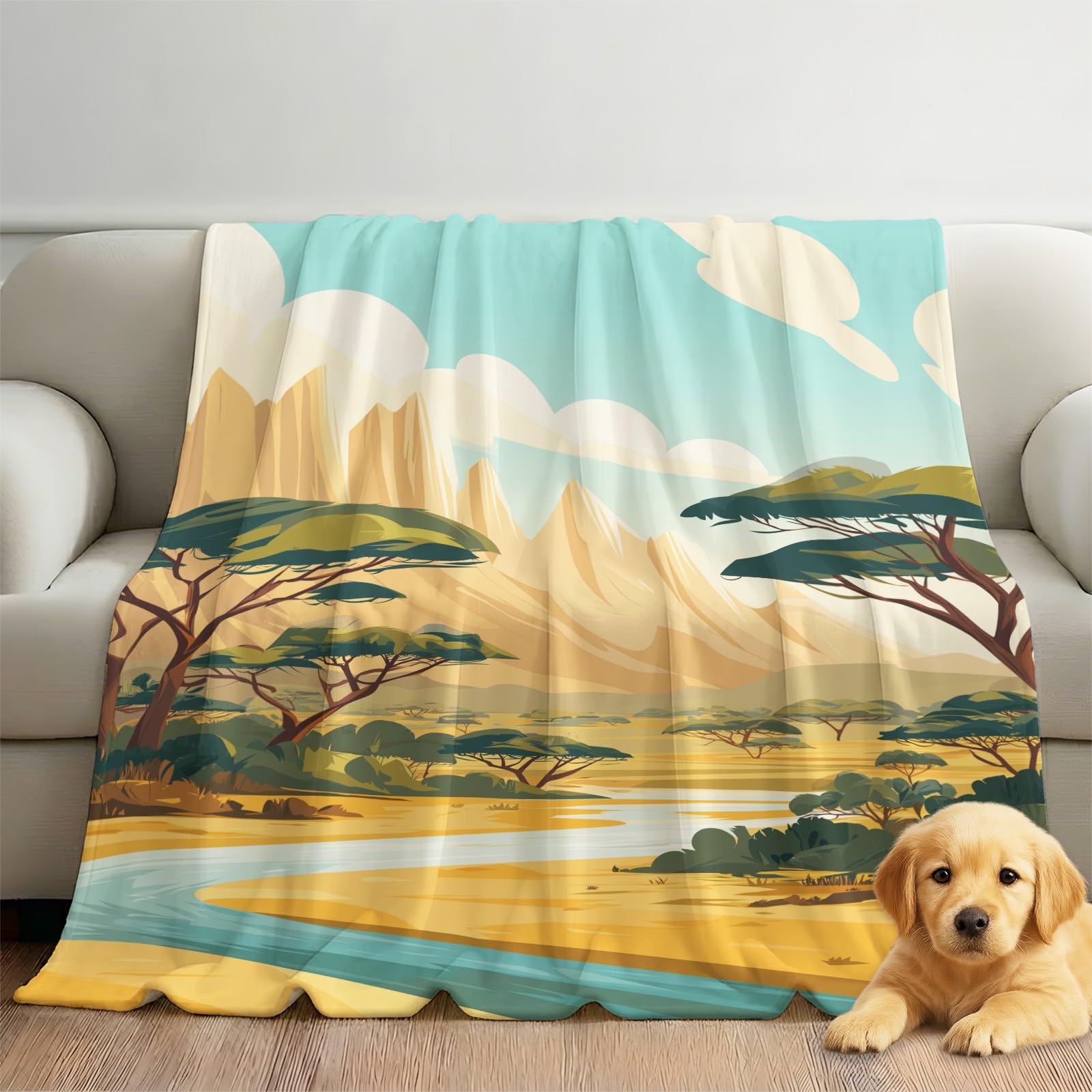Générique Couverture Paysage Plaid Canape Grande Taille 150 x 200 cm
