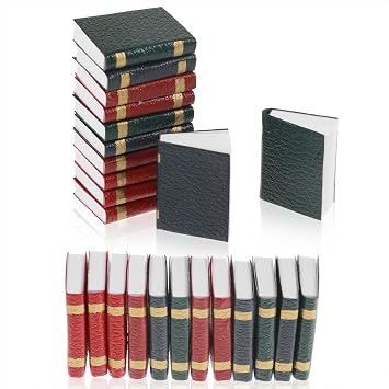 Xindojuz 12 PCS Miniature Books, 112 Scale Miniatures Dollhouse Books Assorted Colors Mini Brands Book for Crafts Tiny Doll House Model Decoration Accessories Gifts for Bedroom Study Room Supplies