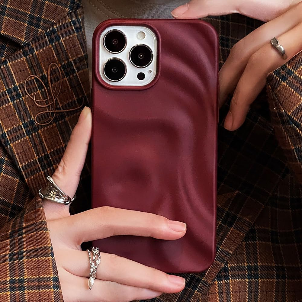 Coque plissée 3D iPhone 14 Pro Max silicone style cocooning hiver - 6