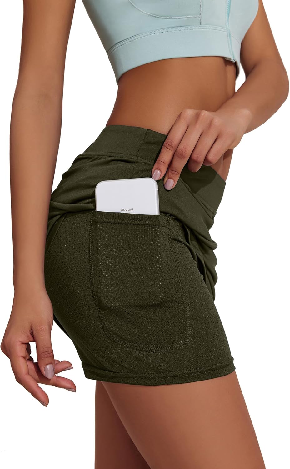 Ekouaer Women's Active Performance Skort Lightweight Skirt for Running Tennis Golf Workout Sports - Image 4