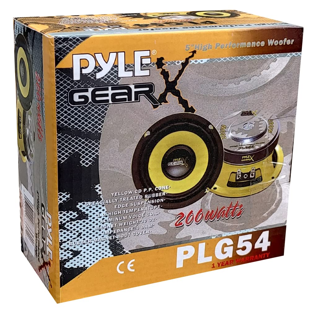 2 Altavoces Compatible con Pyle PLG54 de 13 cm 130 mm 5" de 100 Watt rms y 200 Watt MAX con impedancia 4 Ohm Puertas Coche, un par