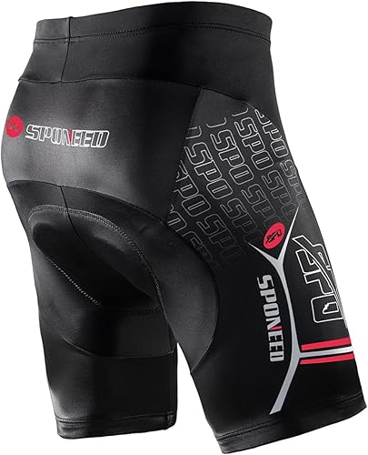 Miniatura 2 de sponeed Pantalones cortos de ciclismo acolchados para hombre, ropa de ciclismo de carretera