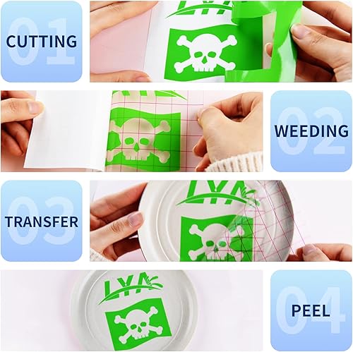 Miniatura 73 de Lya Vinyl - Vinilo permanente negro brillante, rollo adhesivo permanente de 12 pulgadas x 50 pies para máquina de corte, rollo de vinilo para Negro