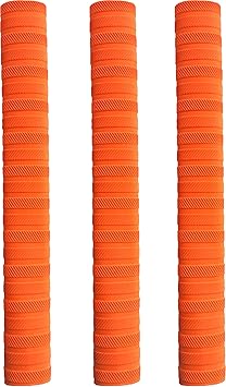 Pack of 3 Orange Cricket Bat Grip Chevron (Pack of 3)