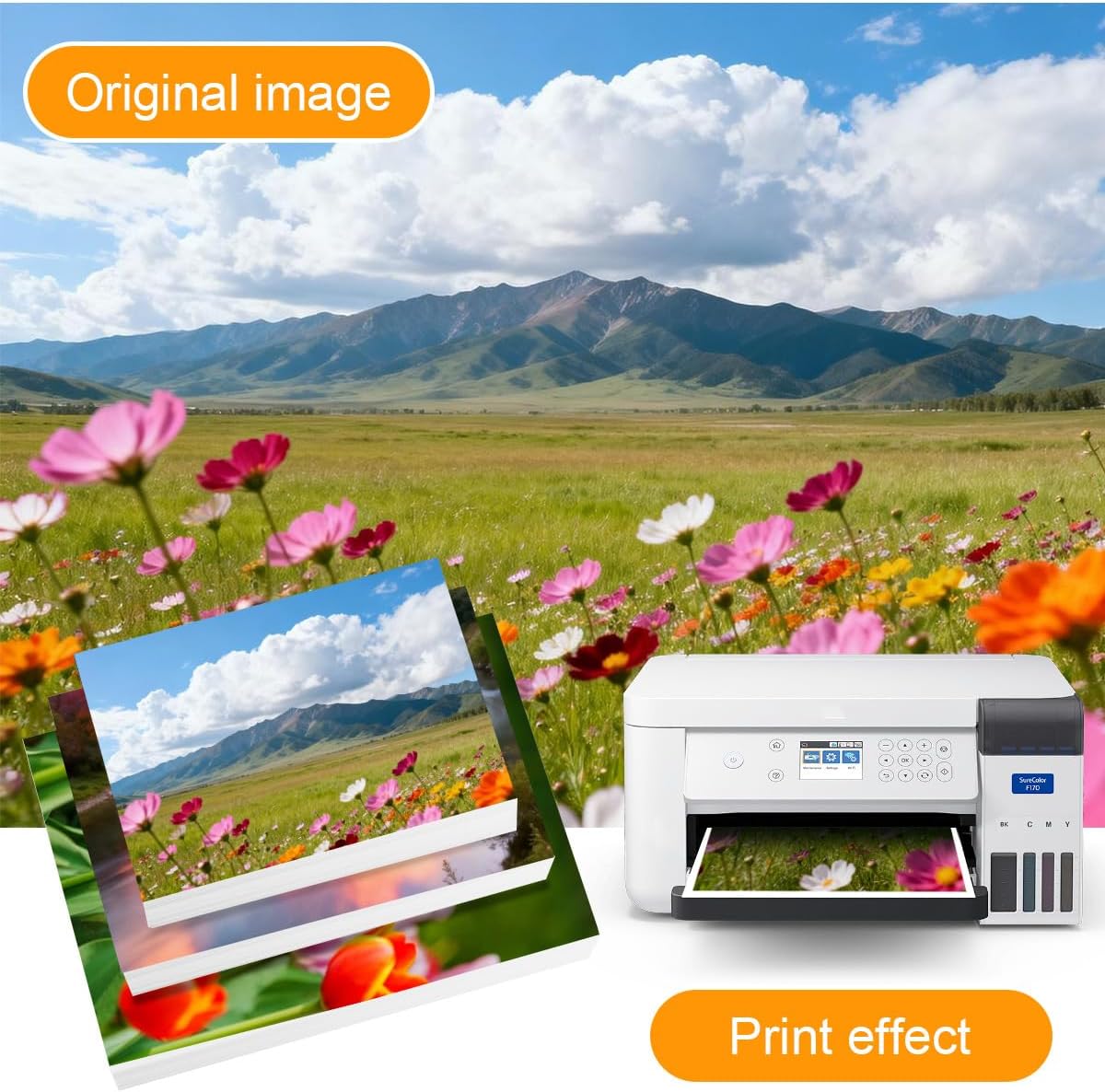 Photo Paper 3.5x5, 4x6, 5x7 inch, Glossy Photo Papers 300 Sheets, Inkjet Printer Photo Paper for Dye Ink, 180GSM (100 Sheets of each size 3.5x5, 4x6, 5x7)