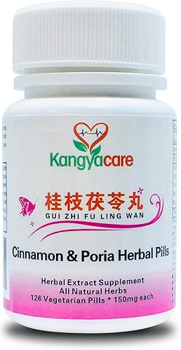 Kangyacare GUI Zhi Fu Ling Wan - Pastillas de canela y peroria - Alivio natural del ciclo - Ayuda a calambres menstruales, calambres pélvicos,