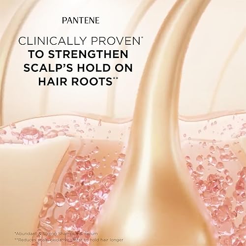 Miniatura 8 de Pantene Abundant & Strong Régimen de 3 piezas con complejo provitamina B5 y niacinamida, champú (13.5 oz), acondicionador (8 oz), suero (2 oz)