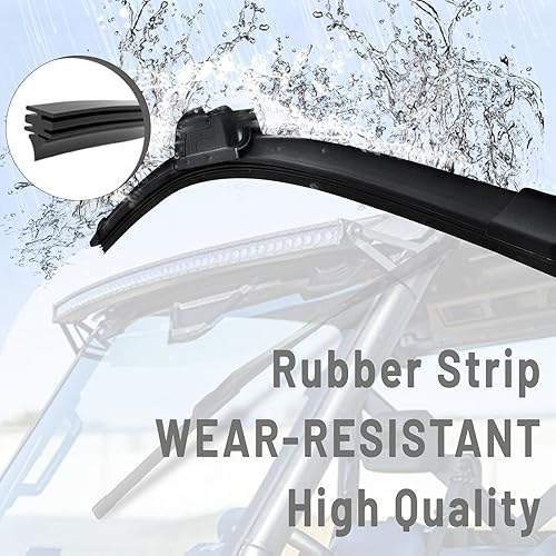 Miniatura 3 de Chikia Limpiaparabrisas manual UTV de 15.7 pulgadas para Can Am, Polaris Ranger, RZR, Hisun, CFMOTO, Axis, Massimo, accesorios de montaje de