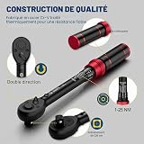 VANPO Chiave Dinamometrica 1/4”, 1-25Nm Bici e Moto Torque Wrench Set - 5