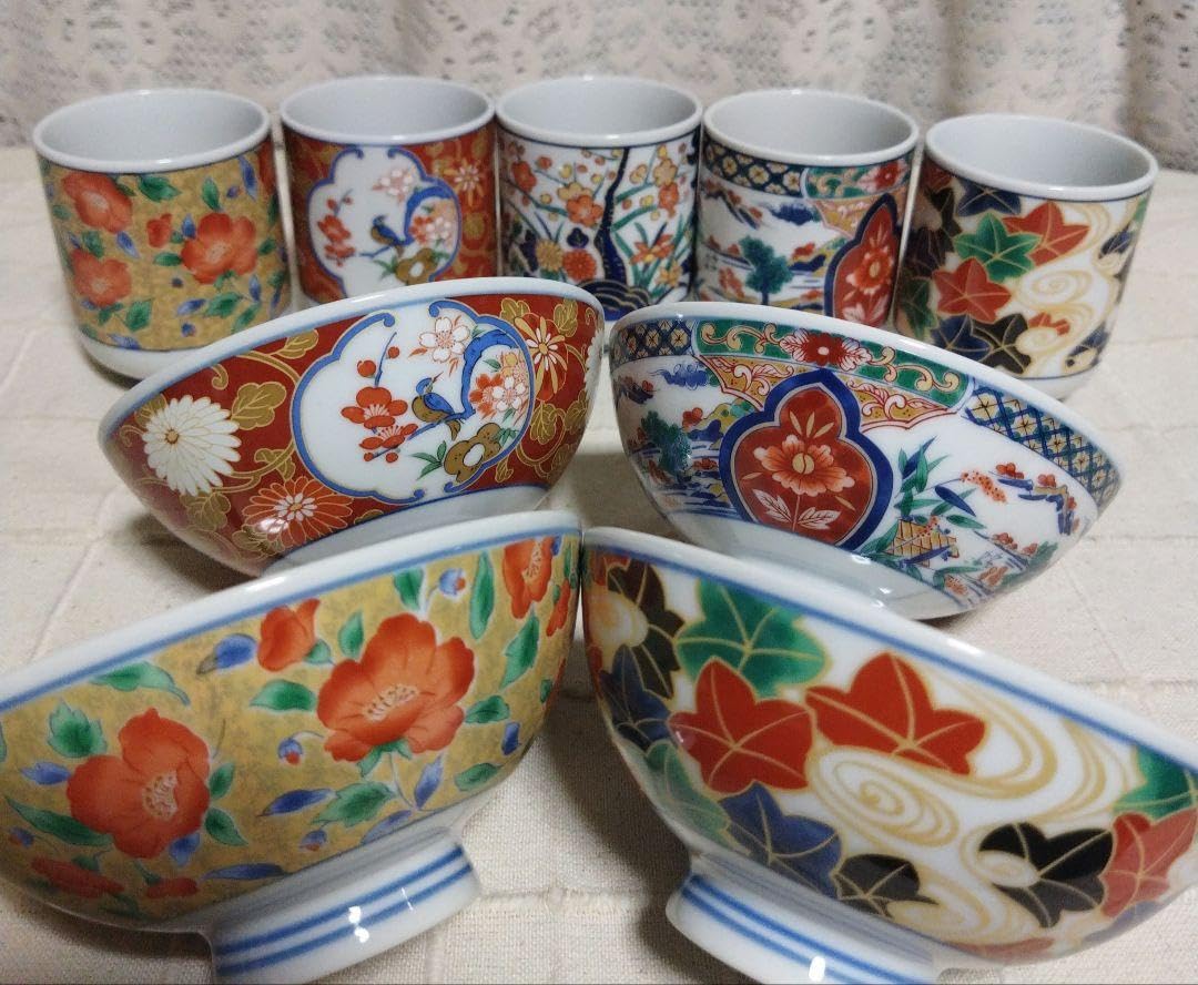 Amazon.co.jp: 有田焼 春雄苑窯 古伊万里 絵変わり お茶碗