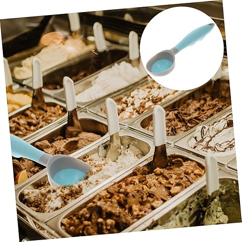 Miniatura 4 de Juego de cucharas ergonómicas para helados, 2 cucharas de goma para helado para servir ensalada de frutas