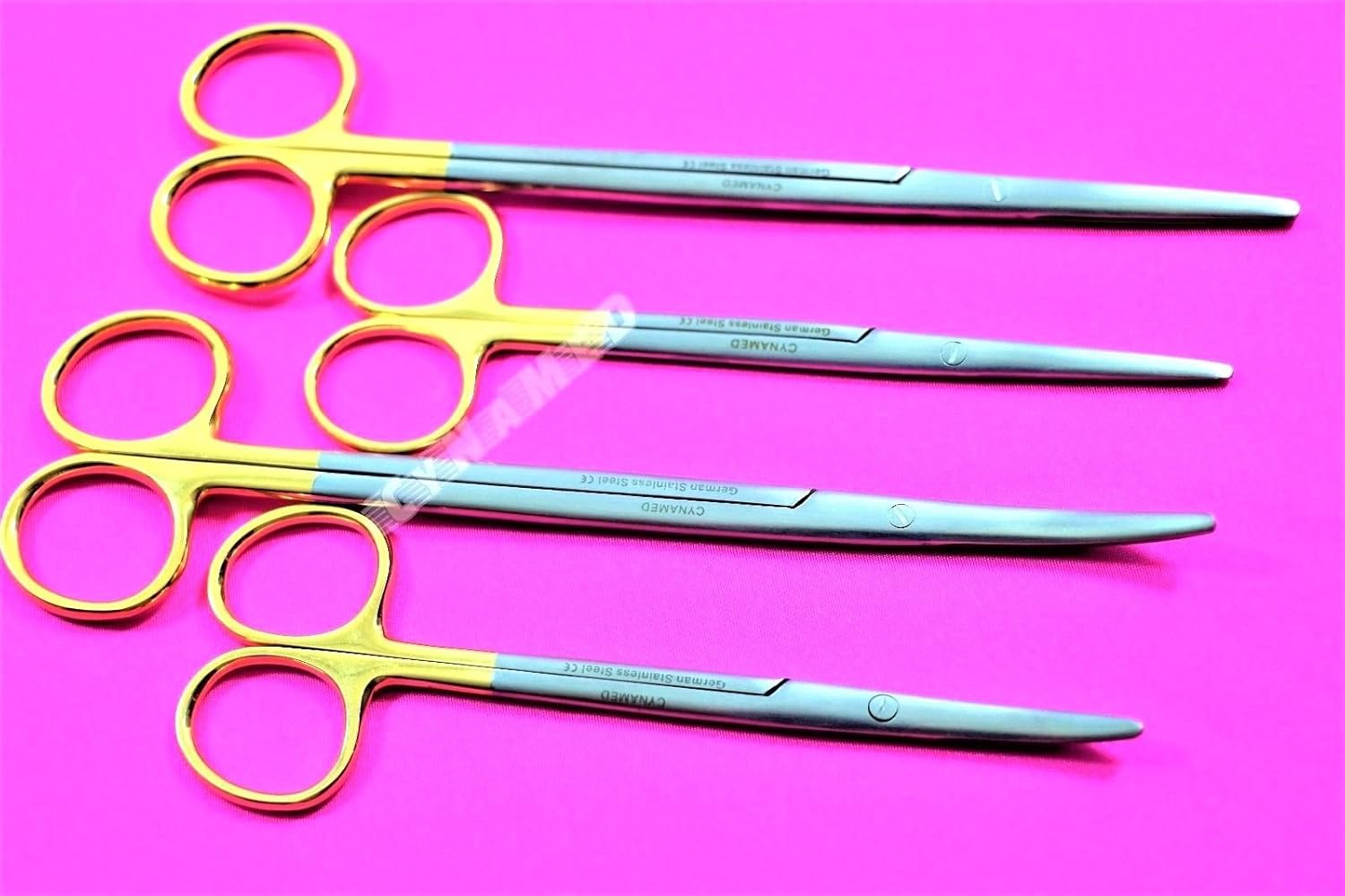 German Set of 4 EA TC METZENBAUM Scissors STR Plus CVD Blade TIP 7 Plus 5.5 inches CYNAMED