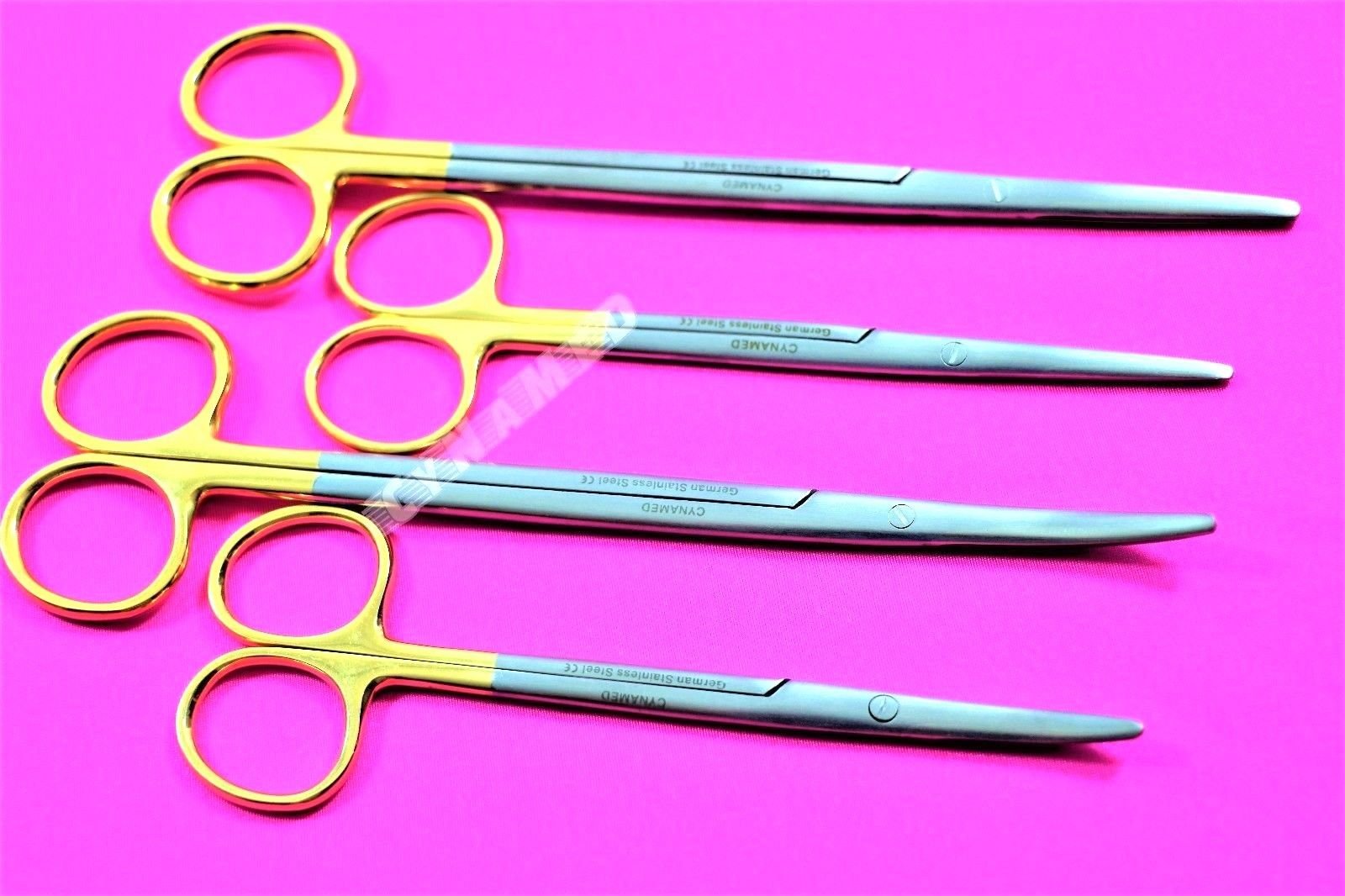 German Set of 4 EA TC METZENBAUM Scissors STR Plus CVD Blade TIP 7 Plus 5.5 inches CYNAMED