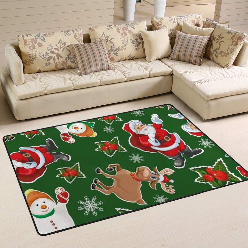Tapis de Noël vert grand format pour habiller un sol froid en hiver