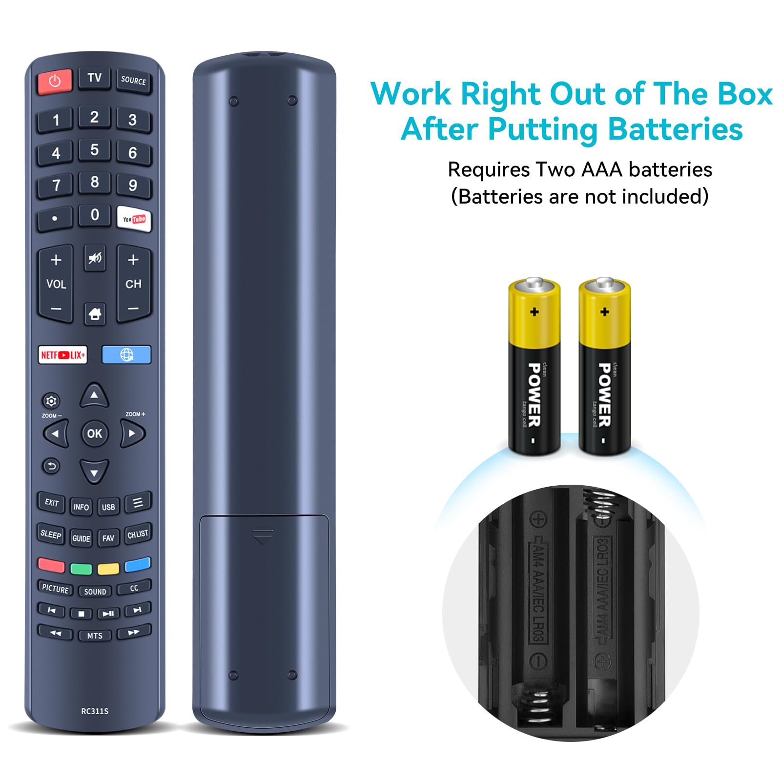 Amazon.com: ZWP RC311S Replacement Remote Control fit for TCL