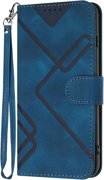 ZXL Blue Case for Redmi Turbo 4 Flip Fold Leather Wallet Case with Credit Card Slot and Kickstand Magnetic Closure Protective Cover for Redmi Turbo 4