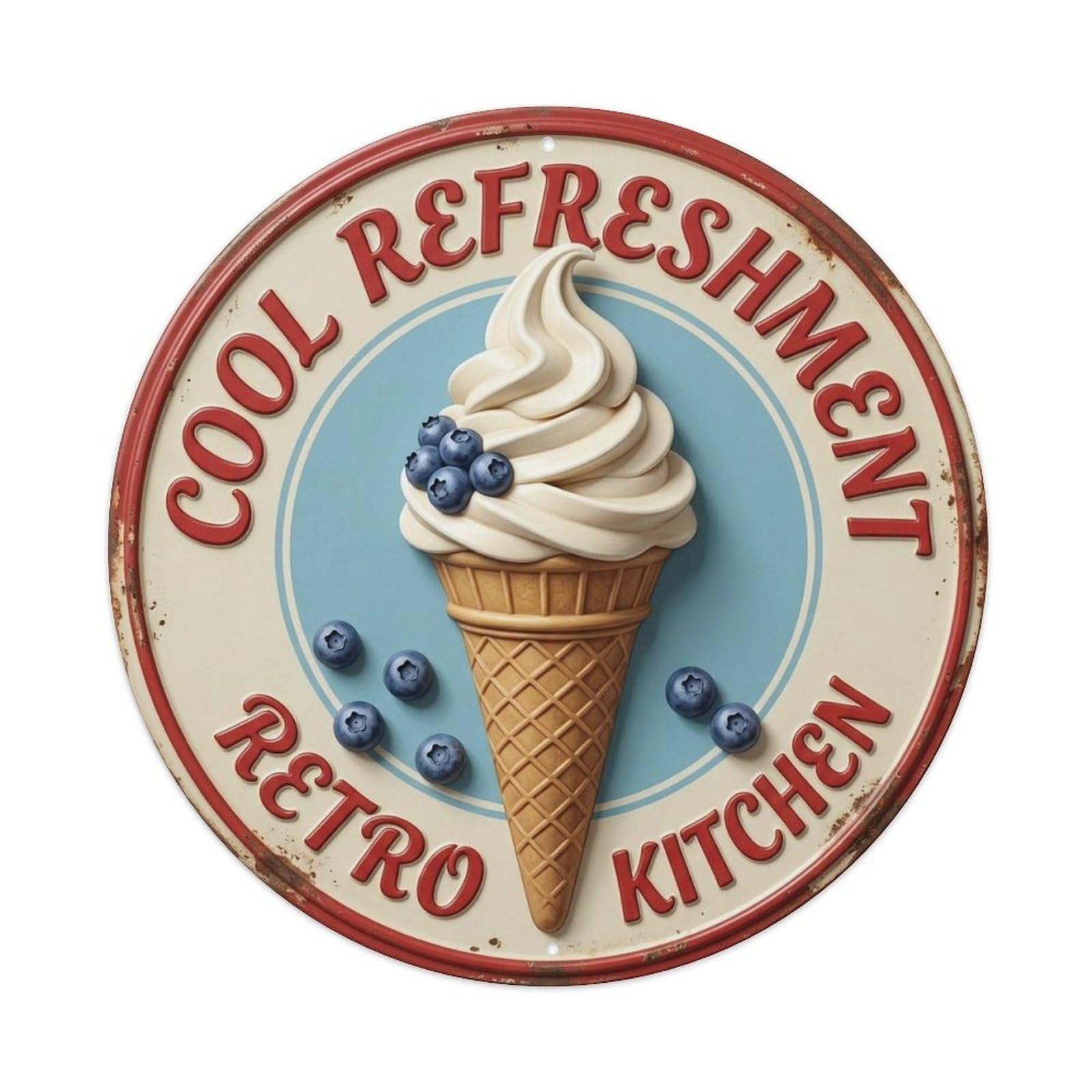 Cool Refreshment Retro Kitchen Metal Tin Sign