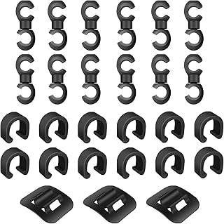 Boloest 27Stk Fahrradkabelclip-Satz Bremszahnkabelgehäuse-Befestigungshalter-Führungsklemmensatz enthält 12Stk Fahrrad-C-C...
