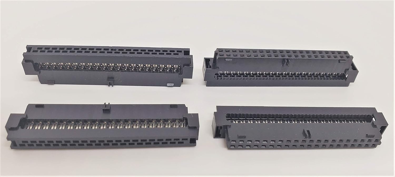IDT 40P 2x20 Dual Rows 10-Pack 2.0 mm Cable-to-Board Receptacle Airplane Head Shape IDC IDT with Locking Friction Ramp Connectors for 1.0 mm Pitch Flat Cable (IDT-40P-10PK)