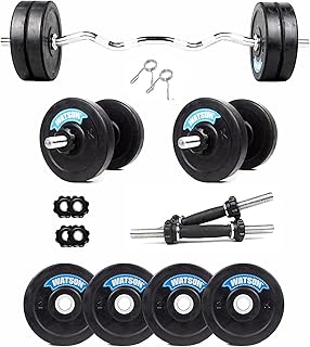 Watson Home Gym Set, Home Gym Equipments Kit with 8kg(2kgx4) Weight Set, Dumbbell Set Rubber 14" Deep Threaded Iron Rods, ... Price In India