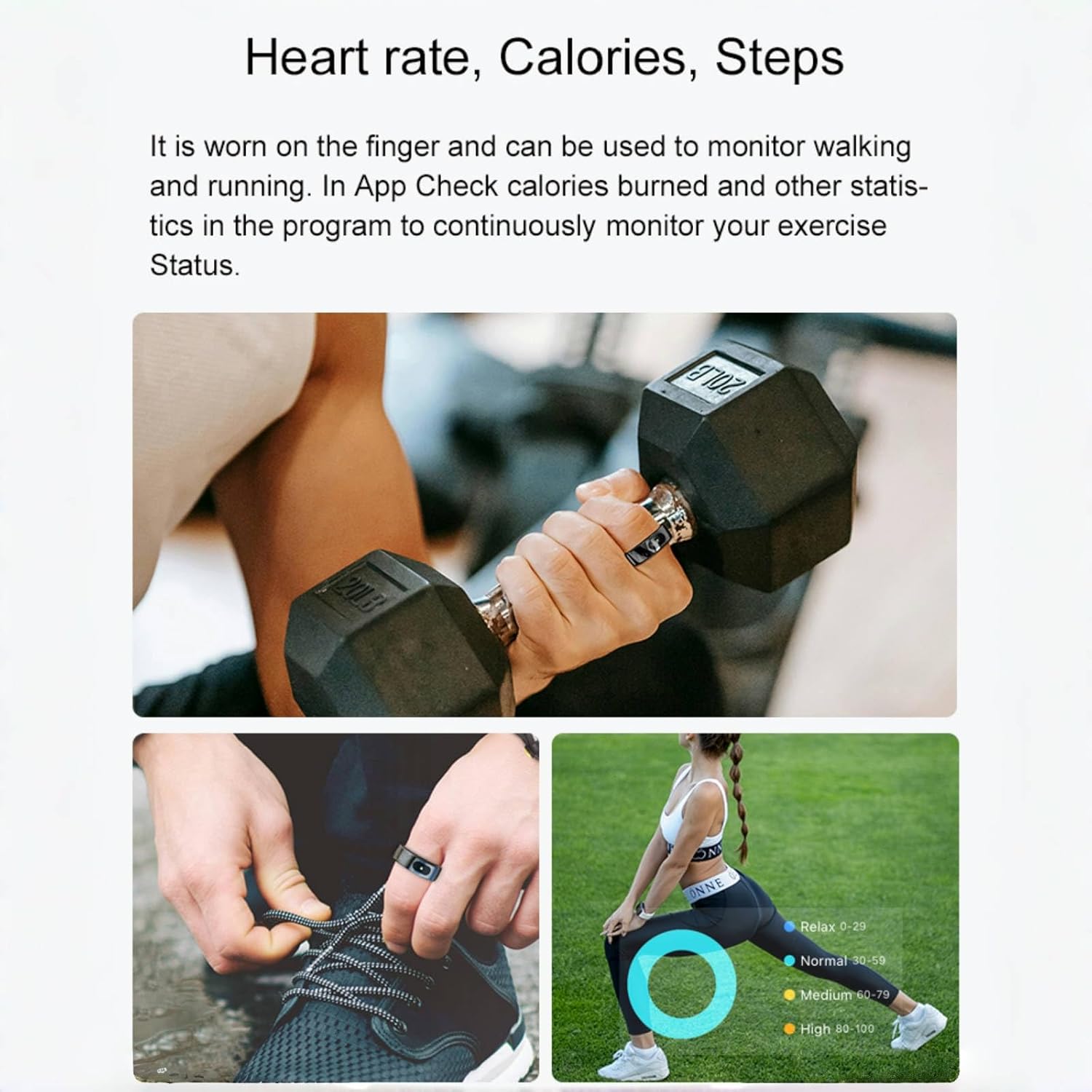 Smart Ring with Display,Waterproof Smart Rings for Men, Health Ring for Monitoring Sleep, Blood Oxygen, Heart Rate, Body Temperature, Daily Exercise, Smart Ring Health Tracker for Women. (Black, 12)