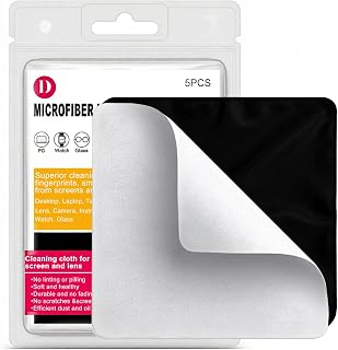 5 Pack Lens Cleaning Cloth, Glasses Cleaning Cloths, Eyeglass Lens Cleaner, Eyeglasses, Camera, VR/AR Headset, and Screen Cleaner, etc. Microfiber Cleaning Cloth