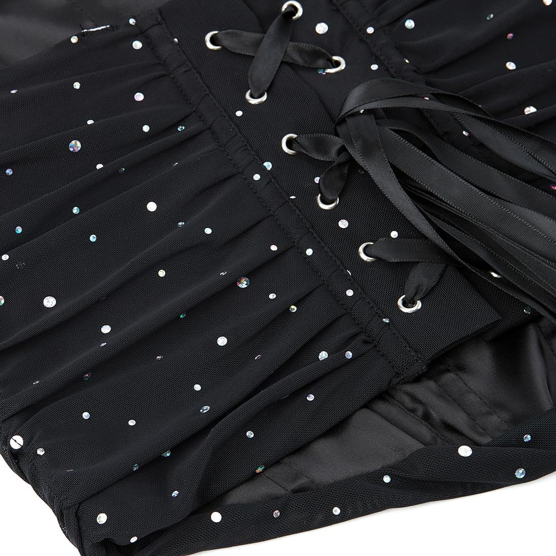 SHYMMUO Women Black Corset Tops Satin Summer Going Out Strapless Bustier Crop Top for Party,Gothic,Halloween Costumes - Image 4