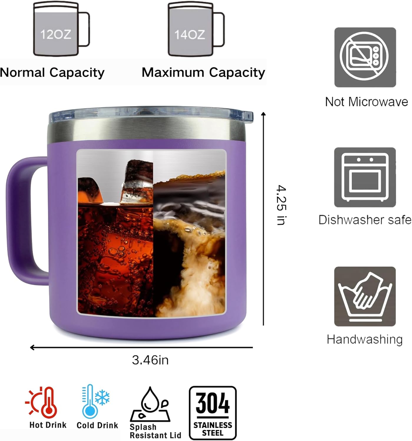 Mom Gifts from Daughter Son,You're A Really Great Mother Coffee Mug - Birthday Christmas Gifts Idea for Moms (14OZ Purple) - Image 3