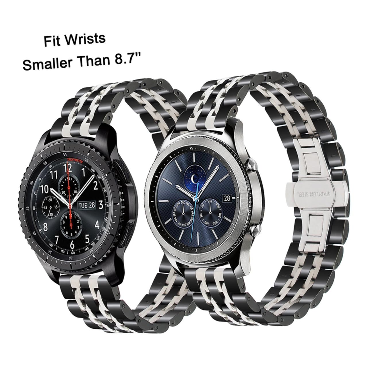 UPKOCH Correa De Reloj De Guijarro 3 Uds Brazalete De Metal Correa De Reloj Inteligente Correas De Engranaje Correa De Reloj De Moda De Repuesto S2 S3 De Acero Inoxidable