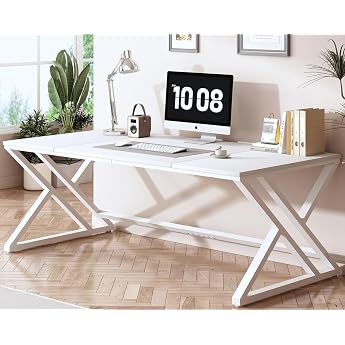 HSH Computer Desk for Home Office 180 x 80 cm White