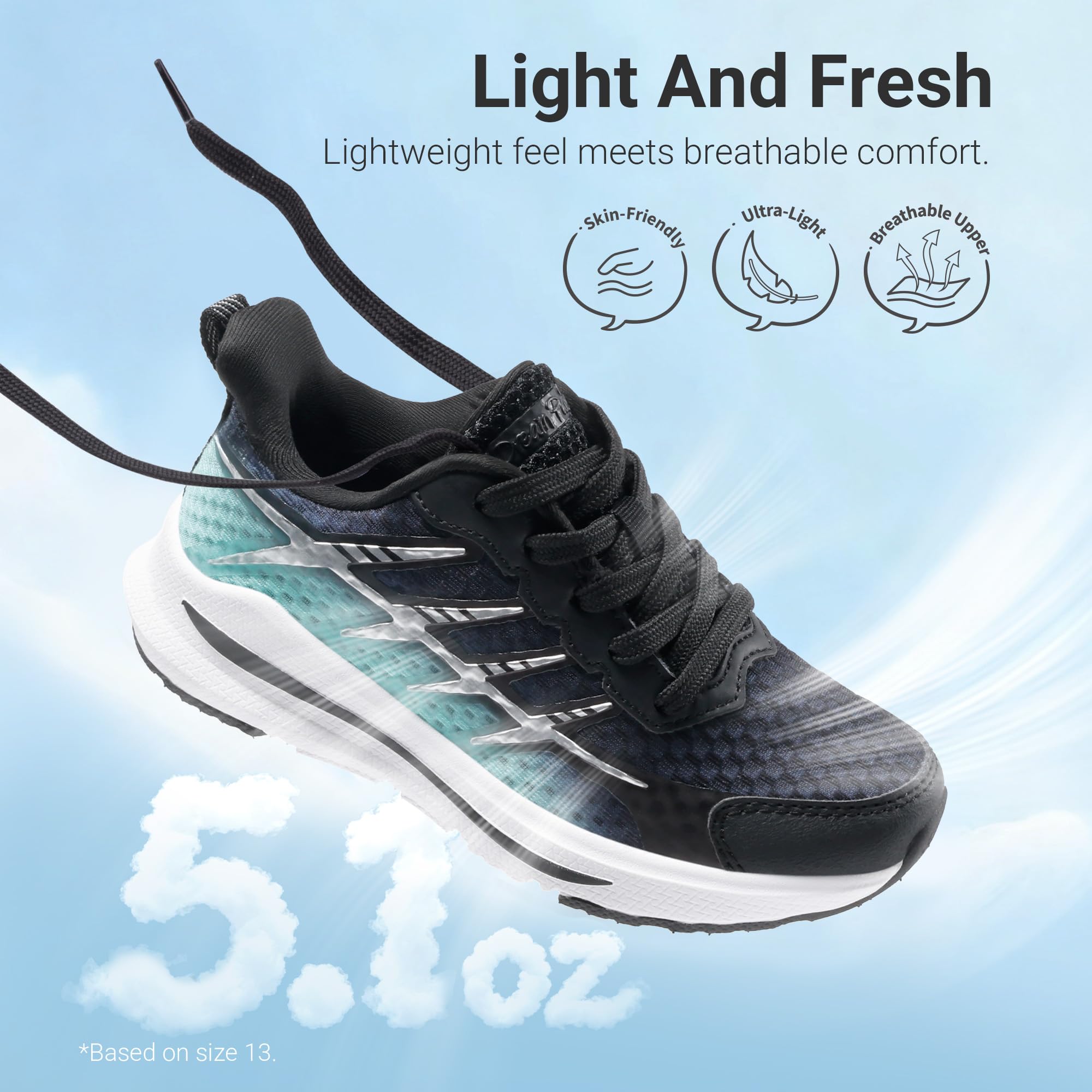 DREAM PAIRS Baskets Enfant Garcon Fille, Chaussures de Sport et Running Respirantes et Legeres, Kids Fashion Sneakers