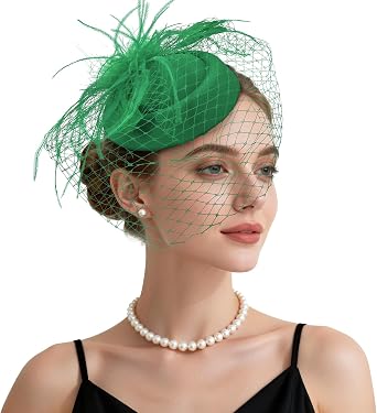 Fascinator Hat Veil Feather Fascinator Tea Party Bridal Wedding Veil Retro Hat Pillbox Hat