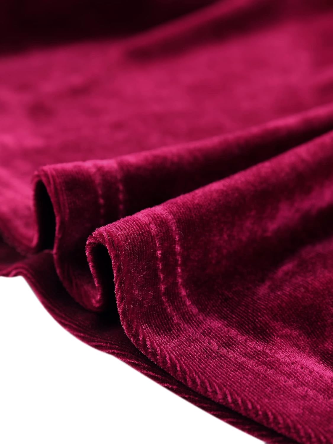 Allegra K Velvet Blouse for Women's Elegant Sweetheart Neck Long Sleeve Peplum Top - Image 5