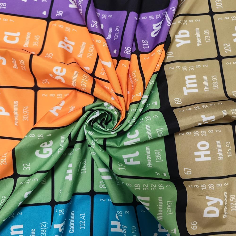 TOMOZ Periodic Table Tapestry, Educational Science Chemistry Chart Tapestries for Teachers, Students, Periodic Table of Elements Wall Tapestry for Classroom Bedroom Living Room Dorm Decor 60 x 51Inch
