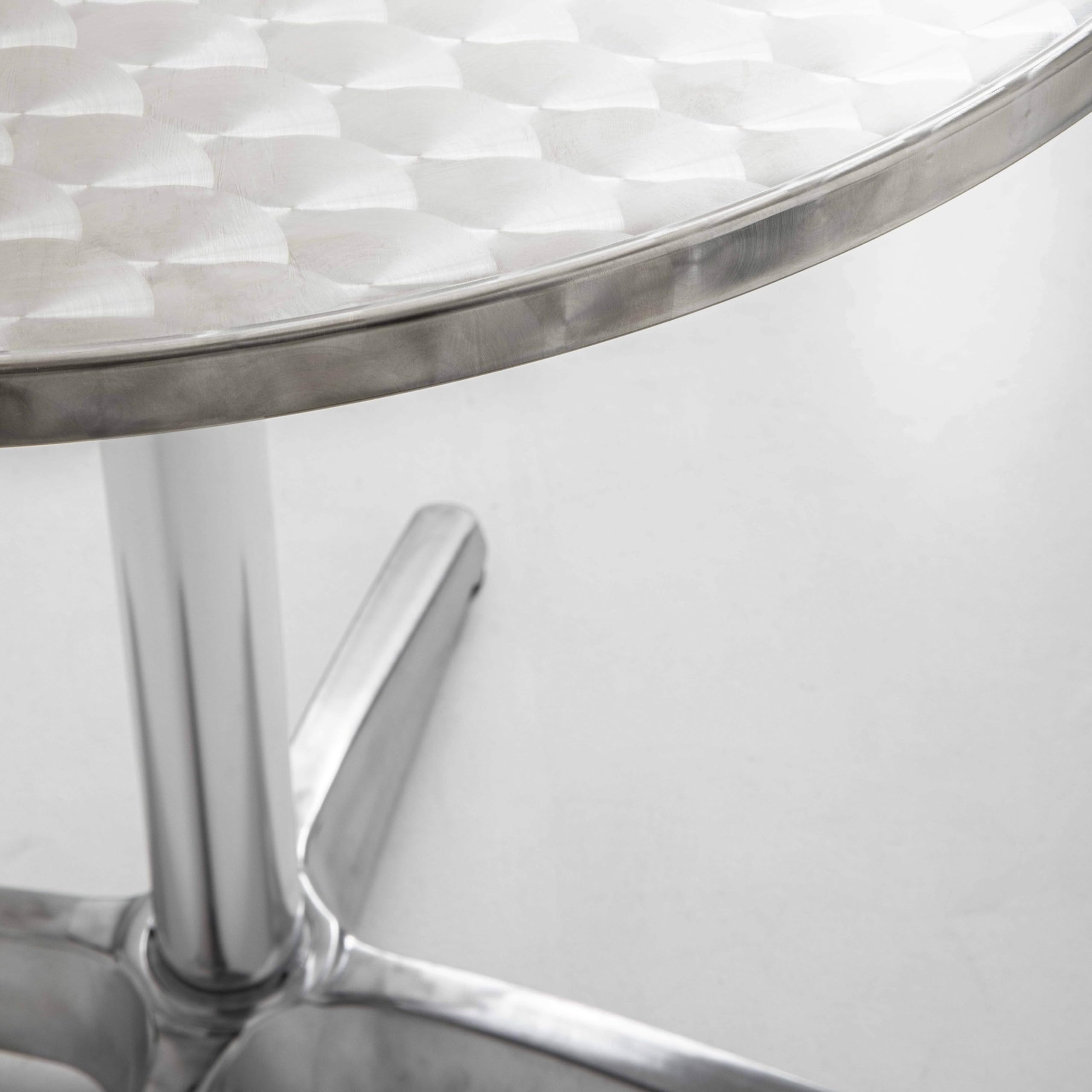 Oviala Plateau de Table Rond en Inoxydable 60 cm Brixton