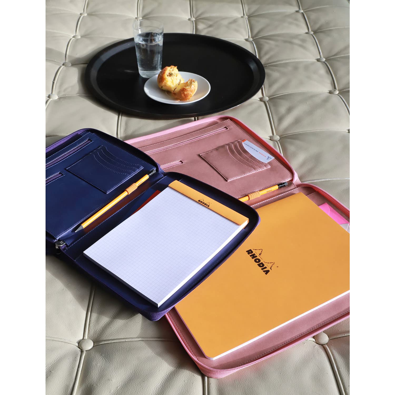 Rhodia Porte-Documents Conférencier Violet Simili Cuir Premium 25,5x34 cm A4 A4+