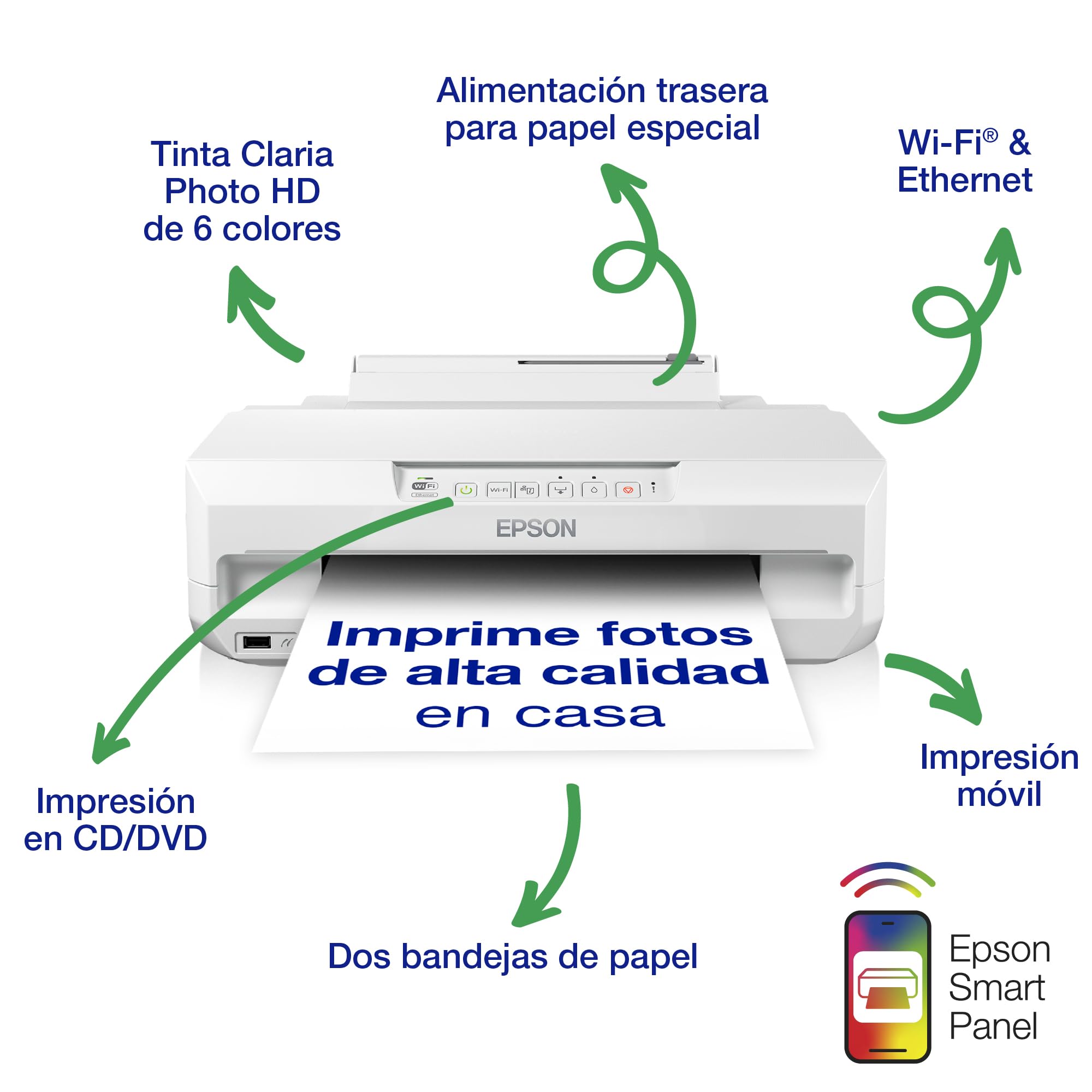 Epson Impresora de inyección de Tinta multifunción Expression Photo XP-65 A4 con conectividad inalámbrica