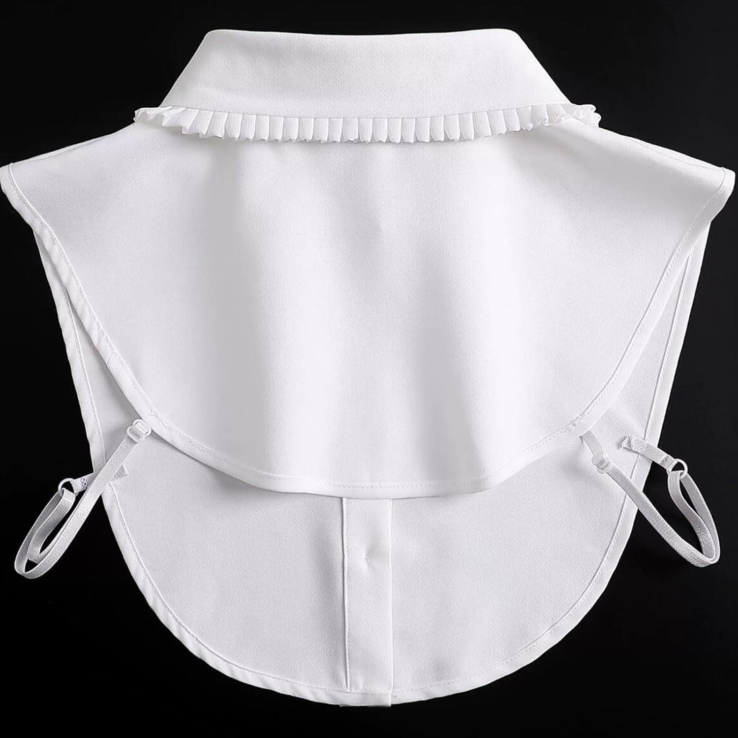 Shinywear Fake Collar Detachable Dickey Blouse for Women Dickies Half Shirts, Ruffled Faux False Collar Inserts - Image 4