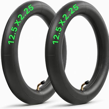 2Pcs 12 1/2 x 2 1/4 Inner Tube, 12.5x2.25 Bike Tubes Butyl Rubber with Bent Valve Stem, Compatible with 12.5 x 1.75 12.5 x 1.95 12.5 x 2.125 12.5 x 2.25 Electric Scooter, Mini Bikes